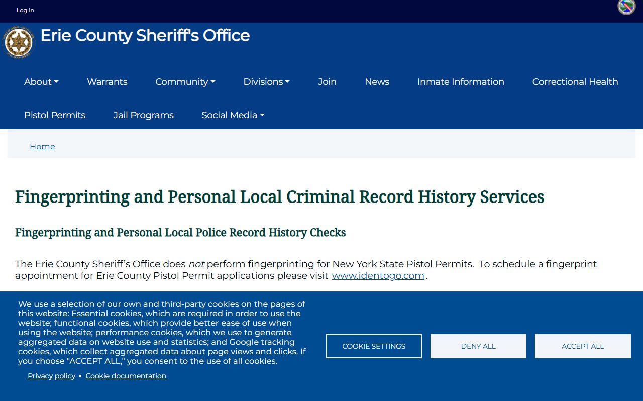 Buffalo criminal history records