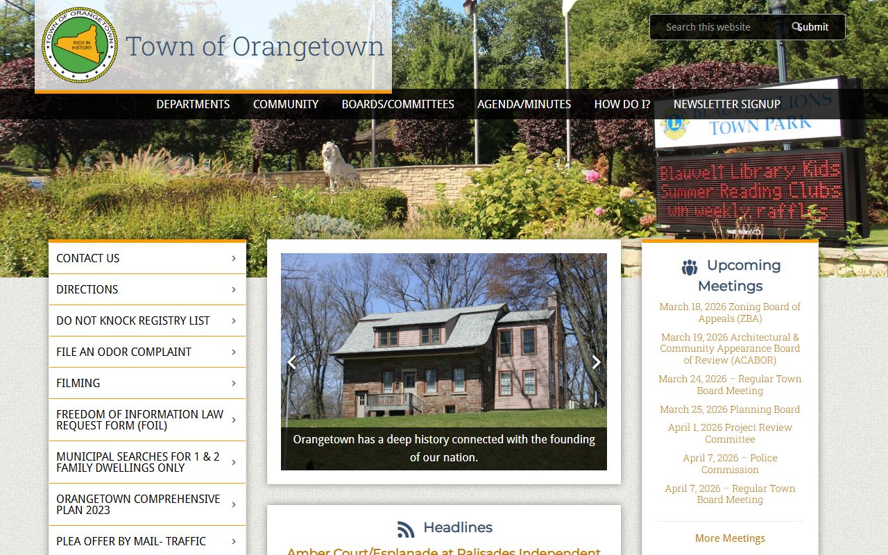 Orangetown criminal history records