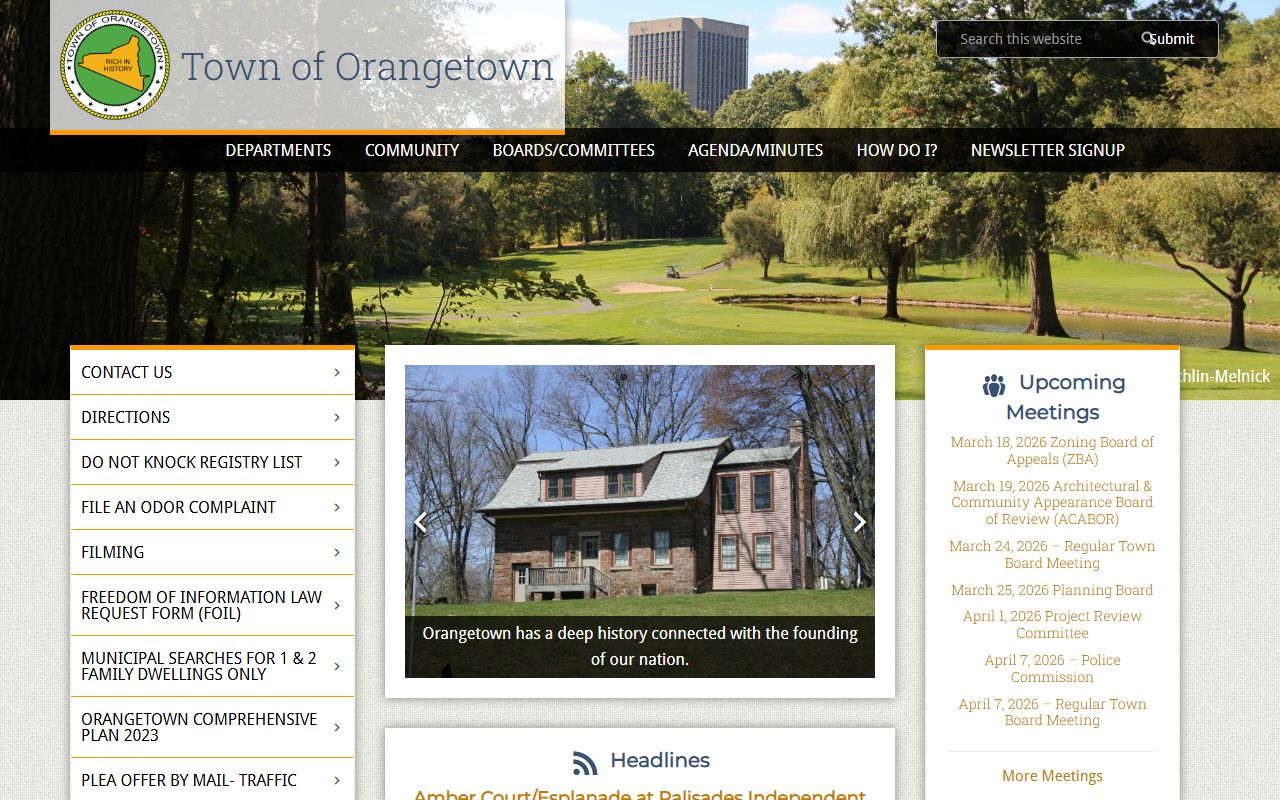 Orangetown criminal history records