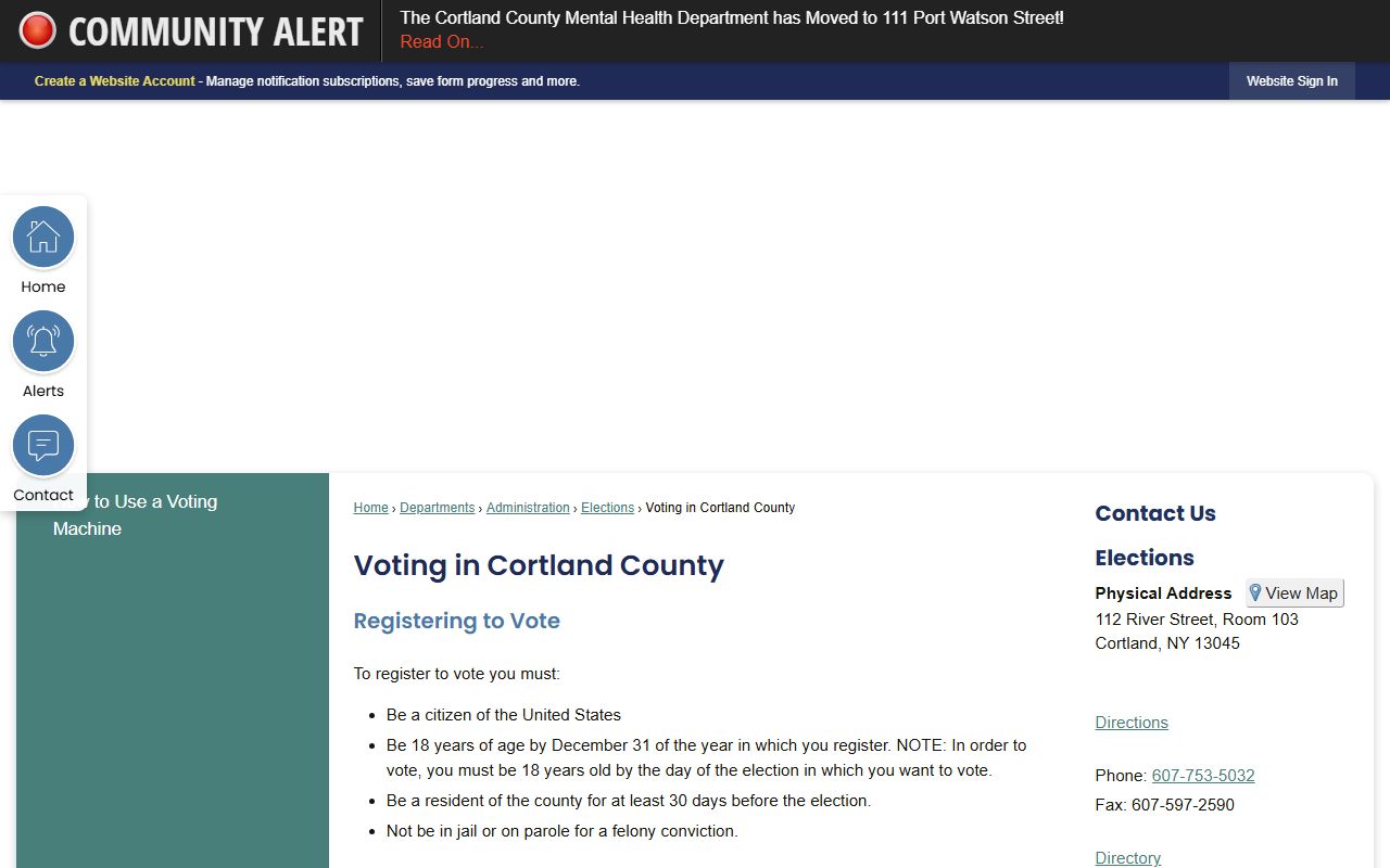 Cortland County criminal history records