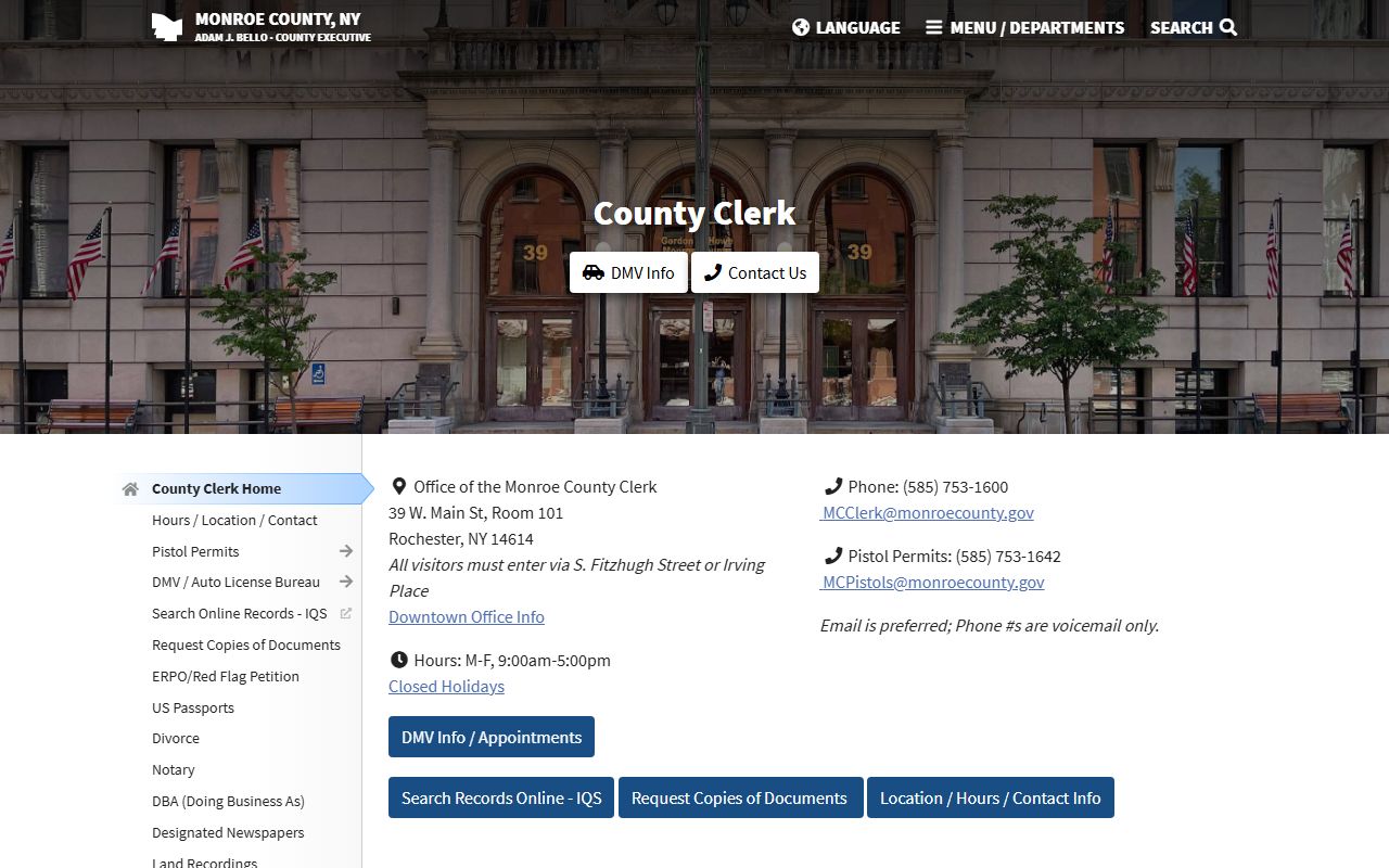 Monroe County criminal history records
