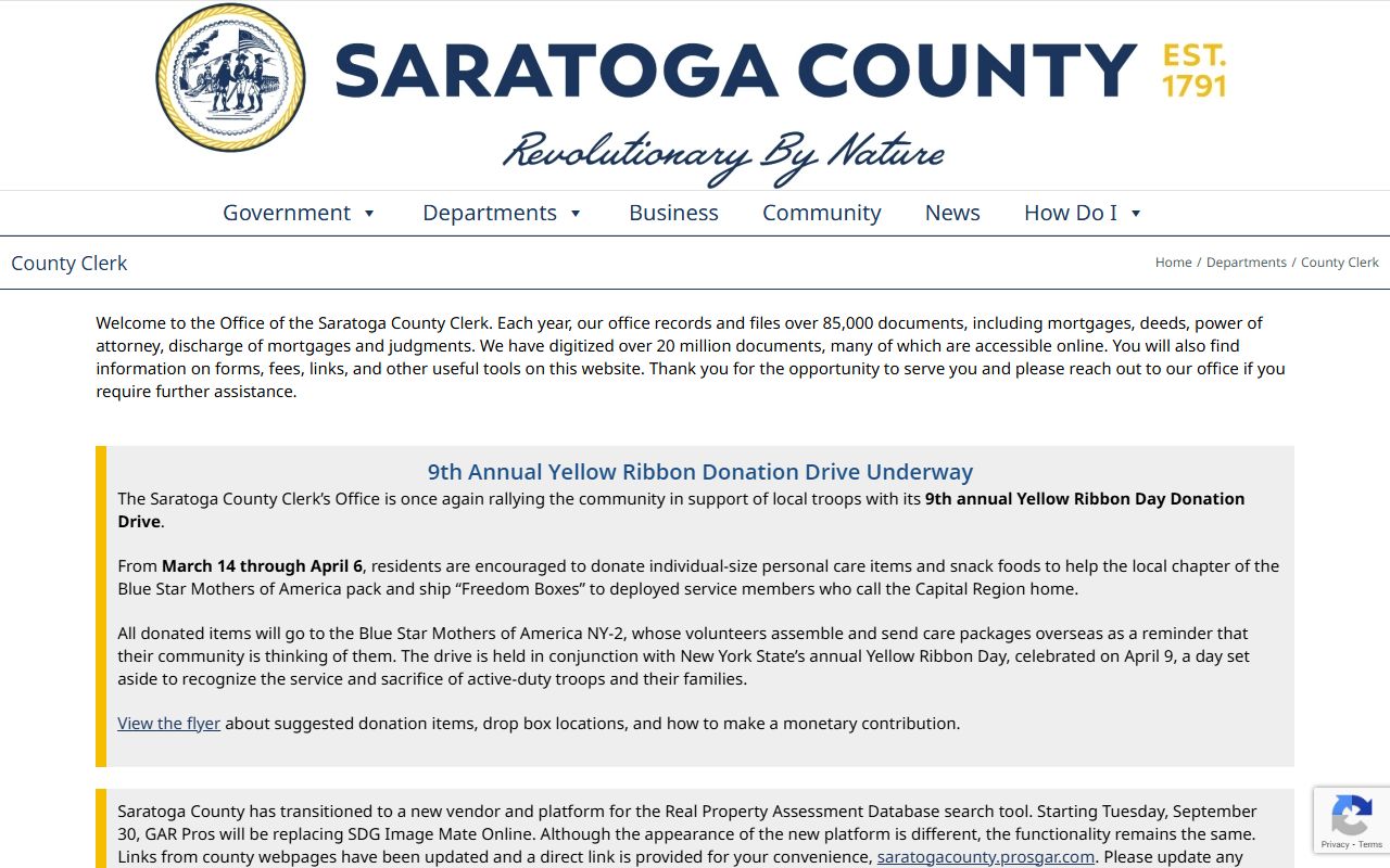 Saratoga County criminal history records