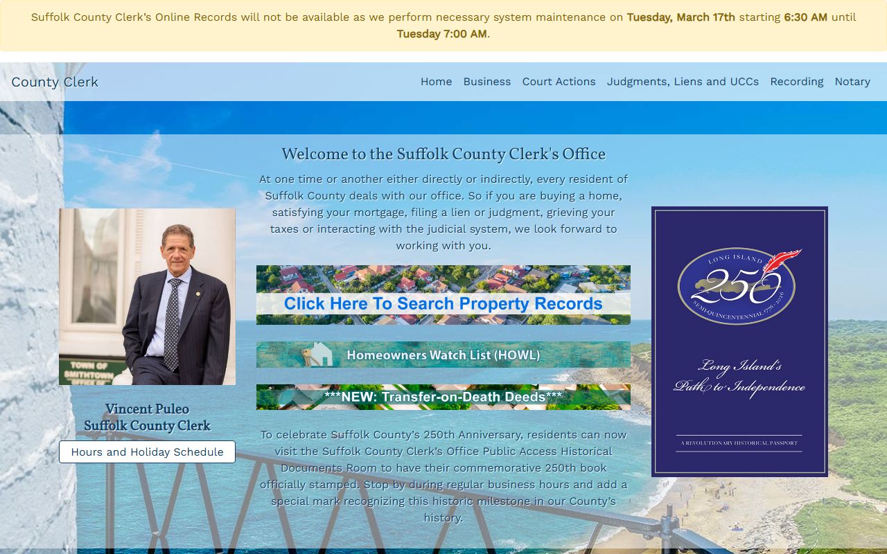 Suffolk County criminal history records