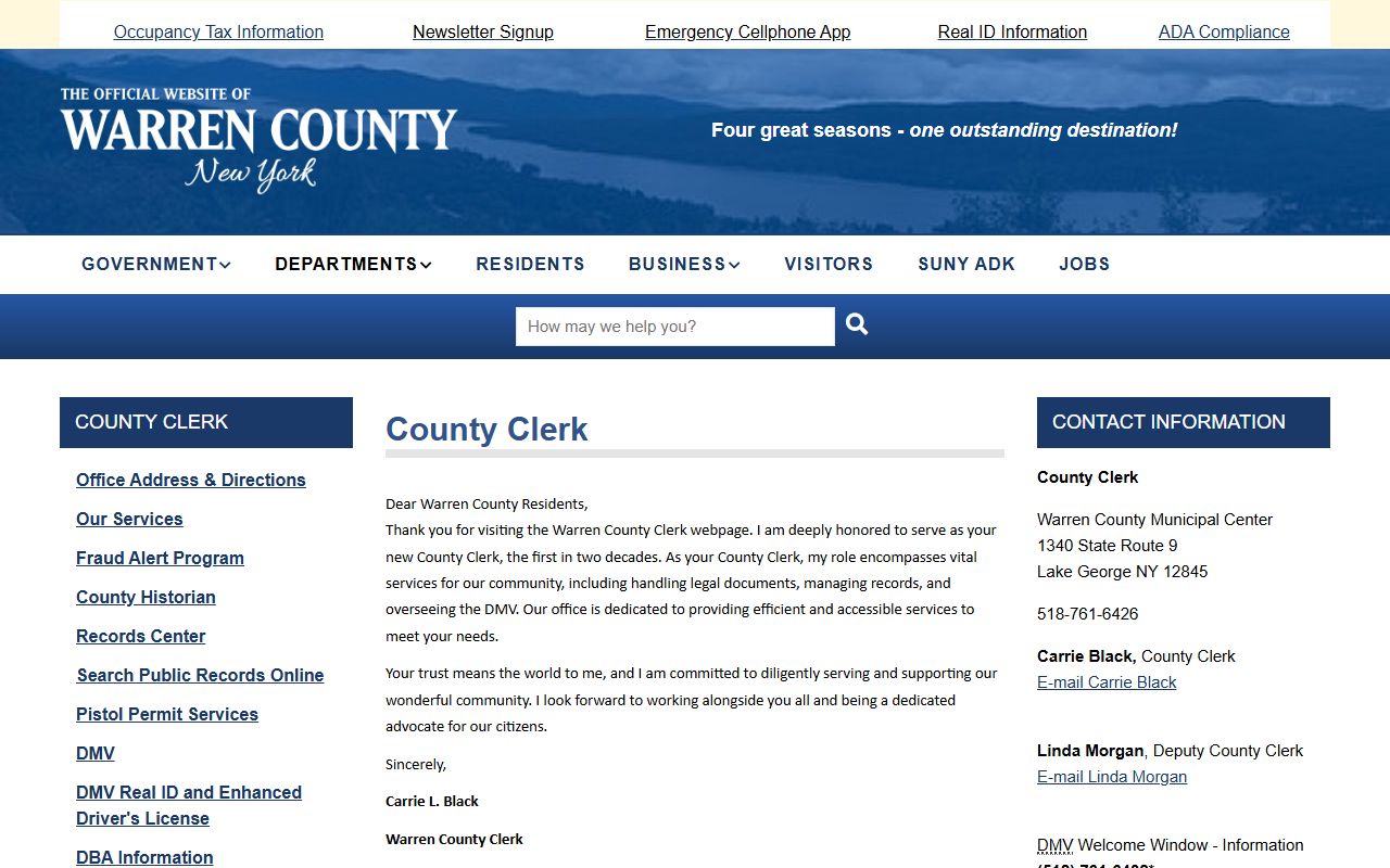 Warren County criminal history records