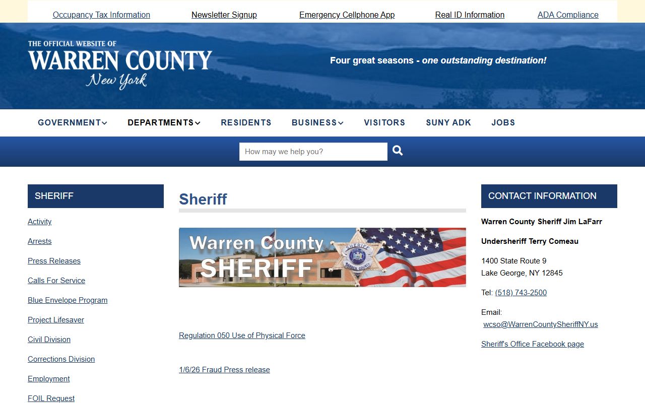 Warren County criminal history records